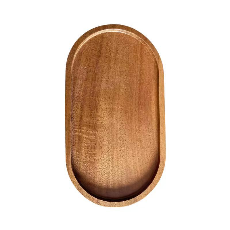spot japanese acacia wood tray rectangular dinner plate insulated solid wood grain plate oval breadboard teacup plate