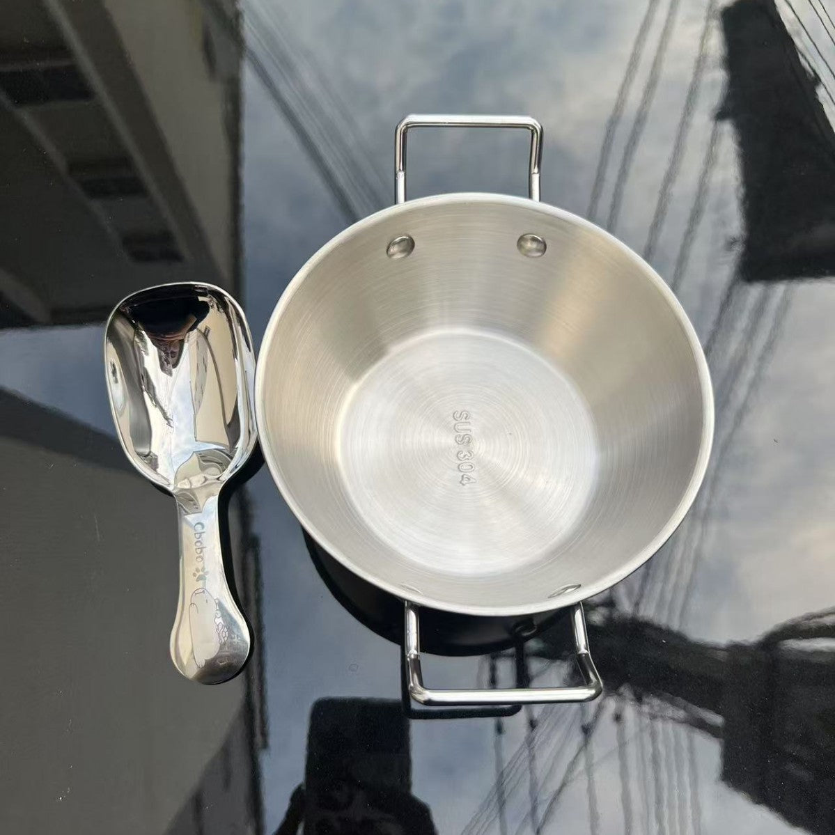 304 stainless steel Korean style instant noodle bowl super cute and cute Kapibala spoon + amphora bowl salad bowl snack bowl wholesale