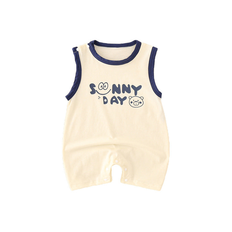 25 new baby clothes baby summer sleeveless vest crawler jersey comfortable, breathable, cute wind simple