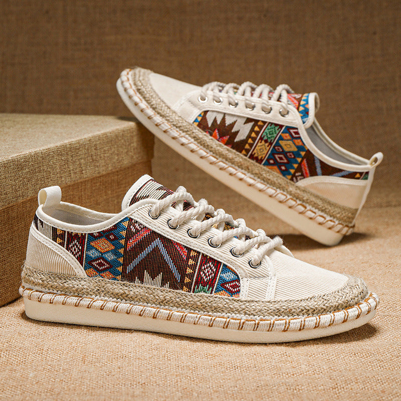 2025 New Sneaker Shoes Summer Breathable Casual Versatile Men's Slip Old Beijing Canvas Shoes Fisherman Shoes