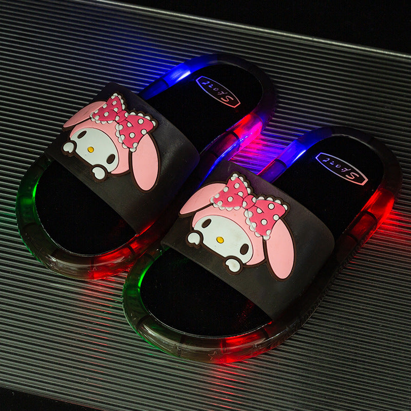 Internet celebrity new luminous slippers for children to wear cool personality home non-slip kulomi cartoon slippers for women