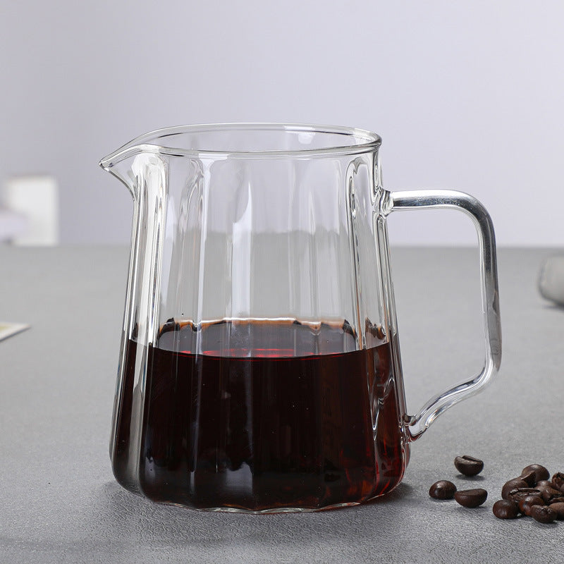 New Thickened Glass Coffee Pot American Sharing Pot Set V60 Coffee Filter Mass Logo in Stock