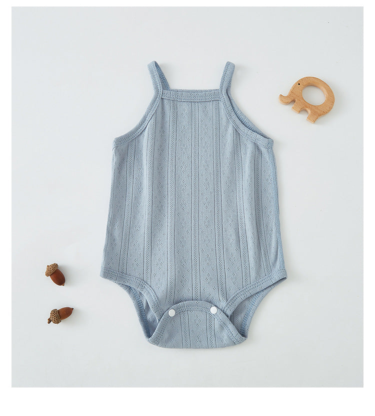 Baby bag fart clothes, summer thin bottom, inner suspenders, breathable, summer baby vest, Hargi, newborn crawling suit