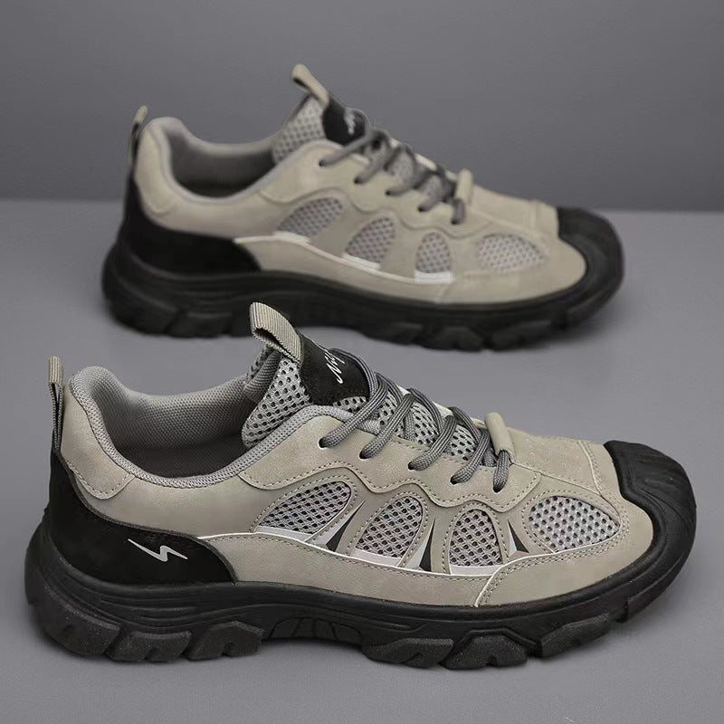 Soft Soled Shoes Men's 2025 New Anti-Slip and Wear-Resistant Labor Protection Shoes Outdoor Breathable Hiking Sports Men's Shoes Cross-border Wholesale