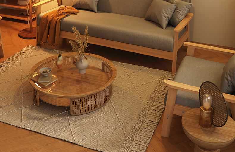 Japanese solid wood sofa