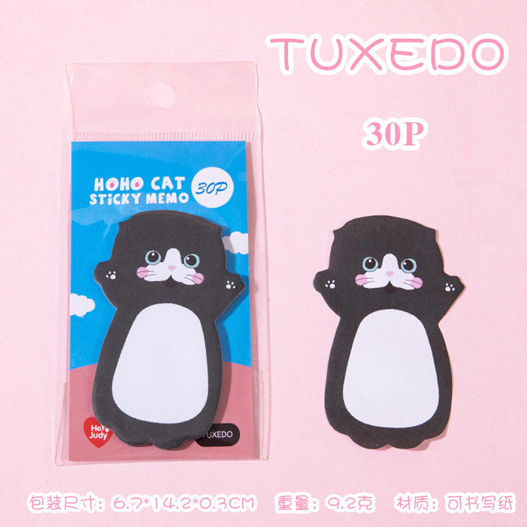Cartoon cute cat series N times stickers, message notes, sticky notes, student handwritten notes, and 8 models