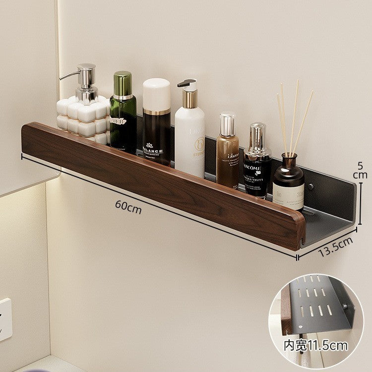 Walnut gun ash bathroom bathroom storage rack free toilet shower gel storage triangular shelf