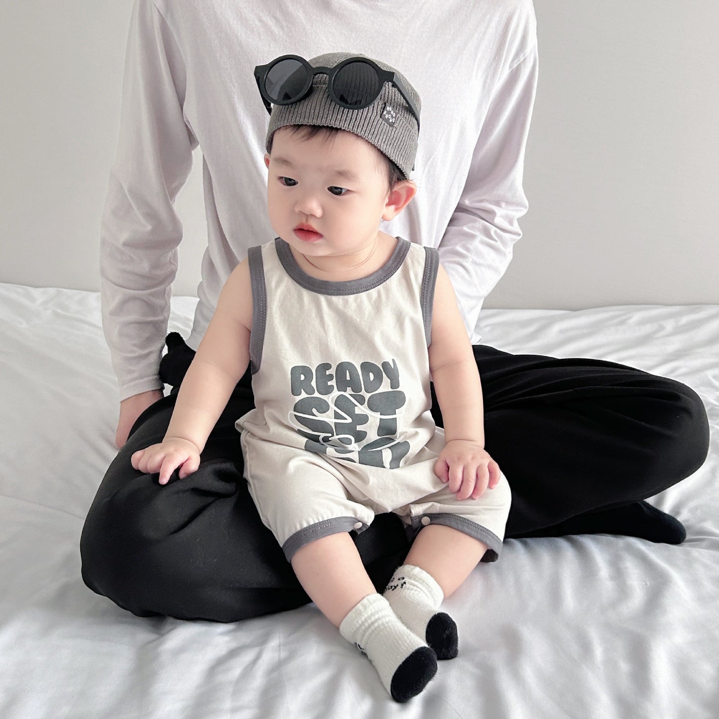 Baby onesies, summer thin Korean version of baby boy clothes, summer clothes, cool vests, newborn toddlers, summer climbing clothes