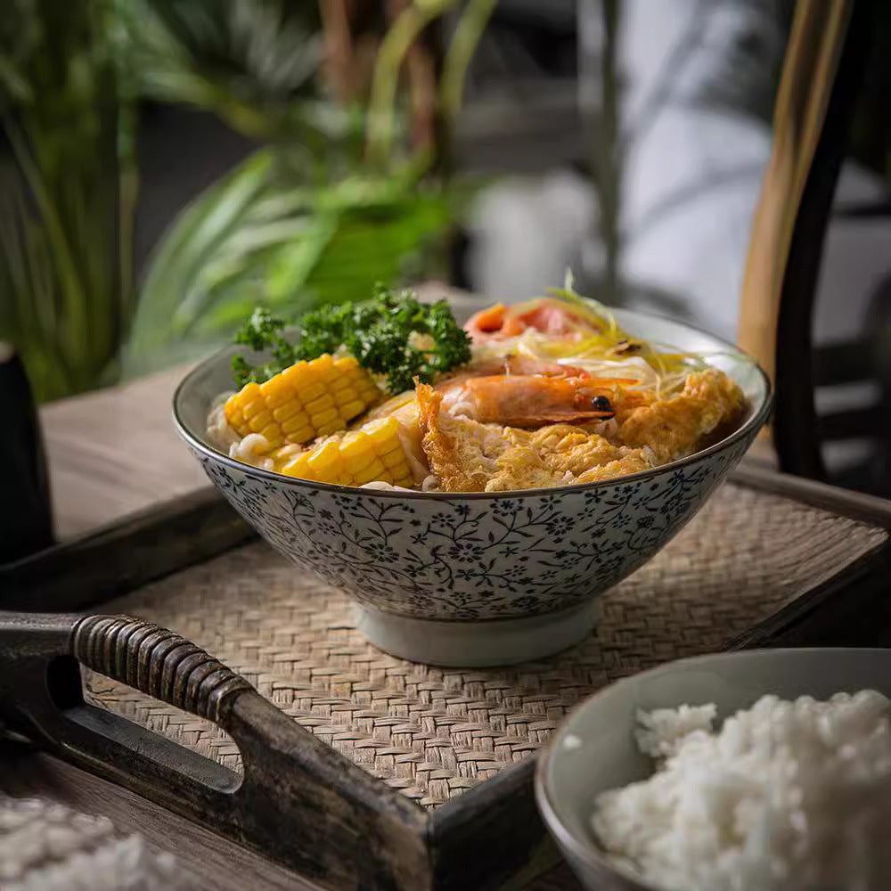 8.5 inch hat bowl, commercial ramen bowl, noodle bowl for noodle restaurant, large capacity ceramic bowl, vermicelli noodle soup bowl