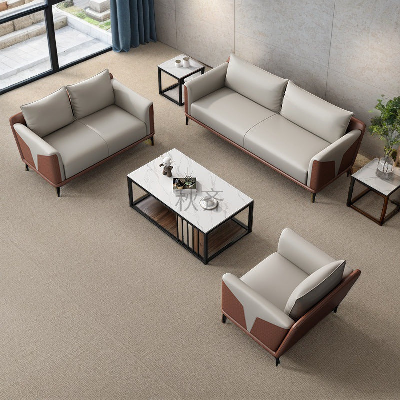 00 office sofa, simple modern lounge area, reception small office, leisure light luxury, business negotiation coffee table group