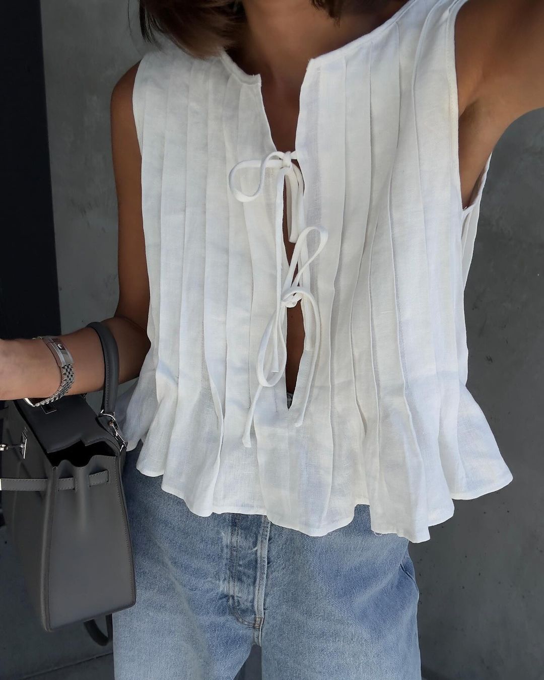 6-color full yard spot European and American cross-border explosive breathable cotton and linen pressed pleated sleeveless strappy blouse high street long skirt