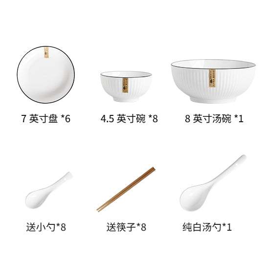 Simple bowl and plate combination