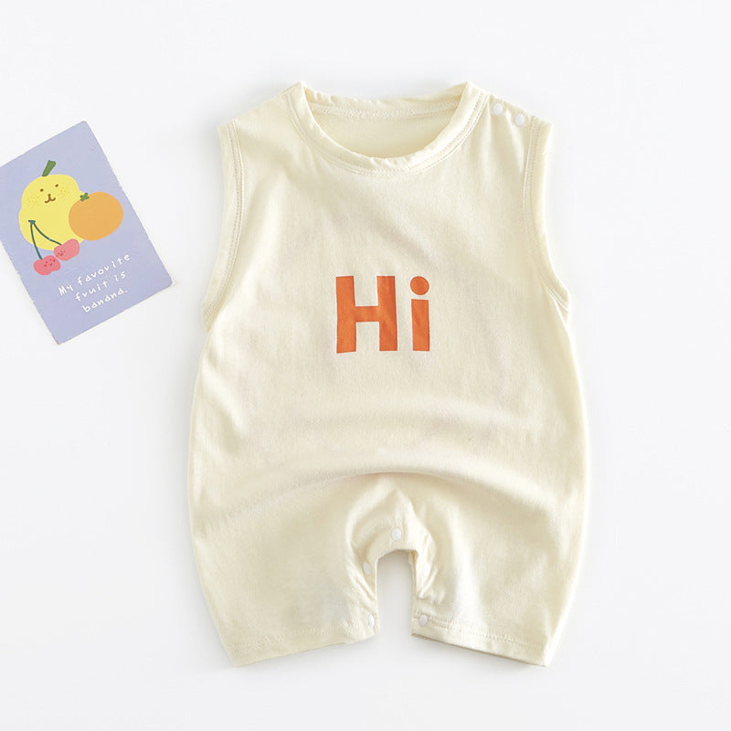 25 new baby clothes baby summer sleeveless vest crawler jersey comfortable, breathable, cute wind simple