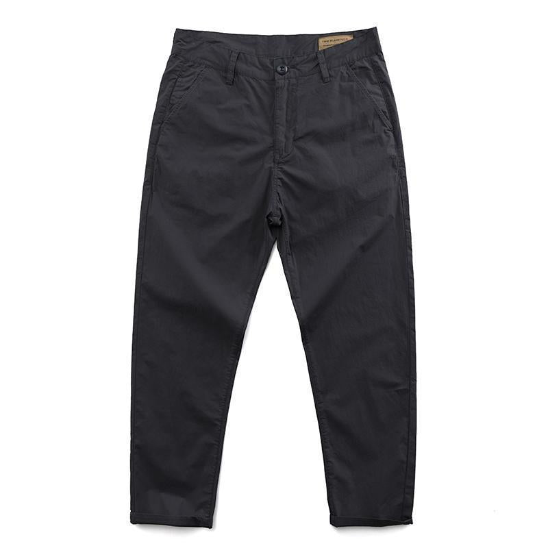 22 men's spring and summer thin loose small straight leg casual pants tide versatile simple cropped length pants wholesale tide foreign trade