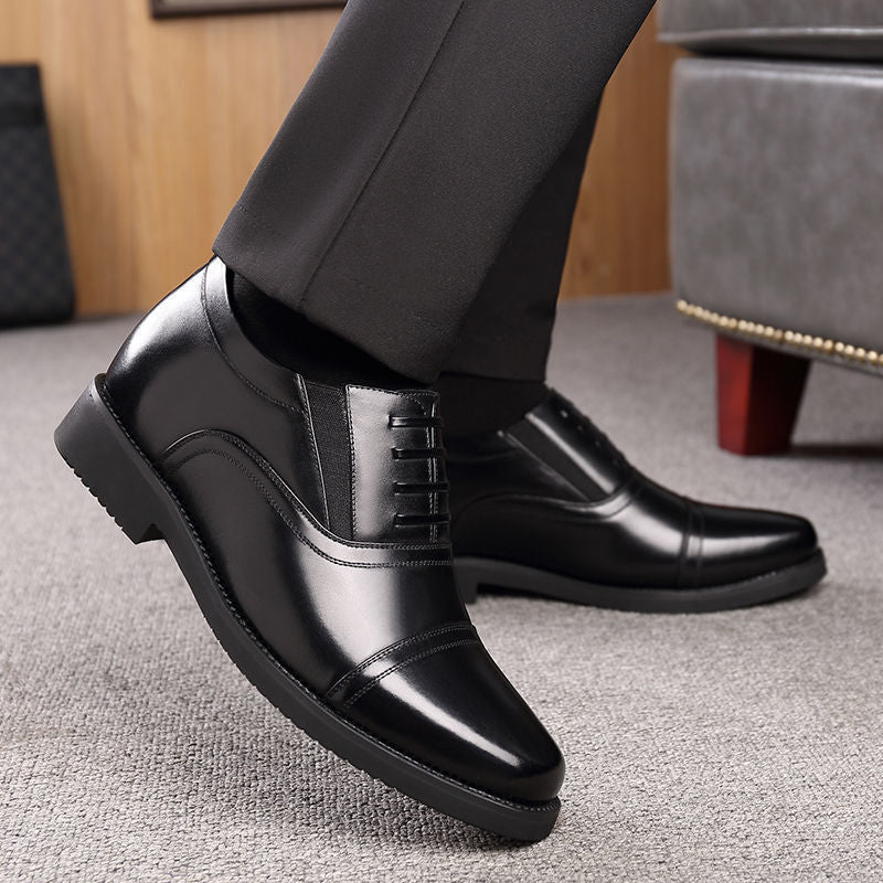 Men's shoes, new business casual leather shoes, three-joint security standard work shoes, black four-season leather shoes, soft soled single shoes