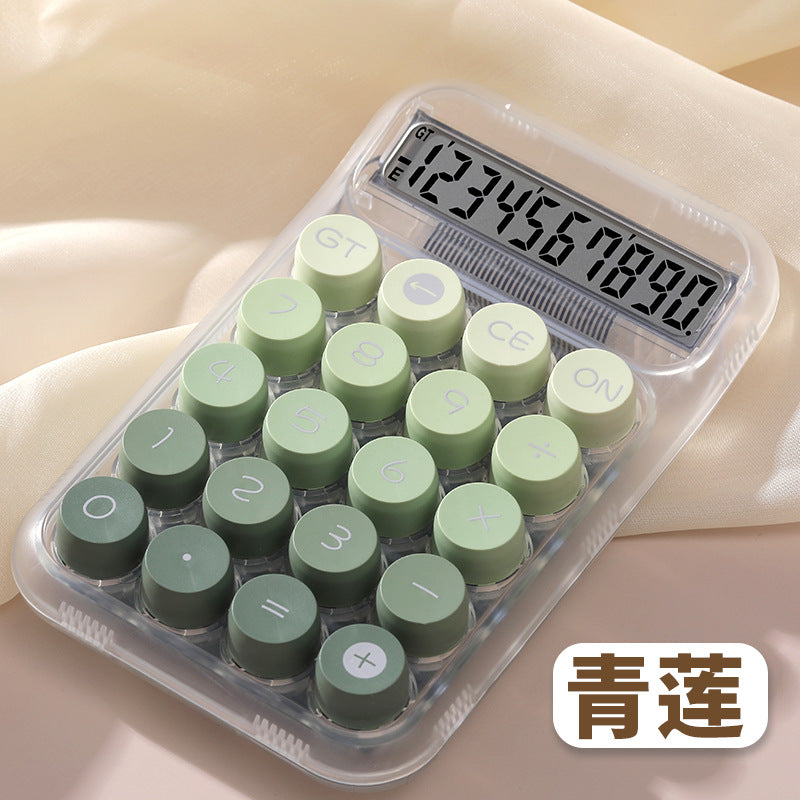 New Style Transparent Big Button Calculator Big Screen Electronic Calculator 10 Digit Student Calculator Wholesale