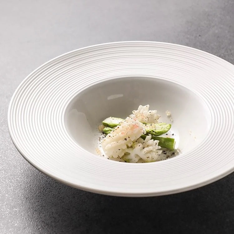 Premium pasta plate, simple steak Western plate, soup plate, Western style Nordic flying saucer plate, straw hat plate, exclusive to the hotel