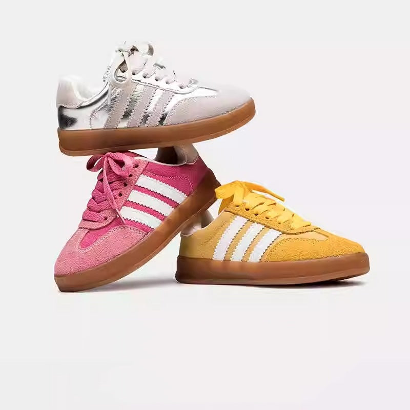 Children's Shoes Spring Autumn 2025 New Breathable Girls German Training Shoes Velcro Boys Sneakers Low Top Sneakers