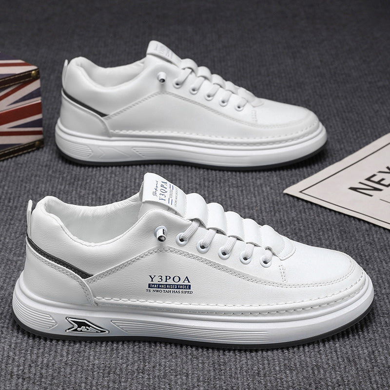 2025 Spring Men's Shoes New Breathable Little White Shoes Men's Trend Versatile Platform Sneakers Casual Sneakers Trendy Shoes