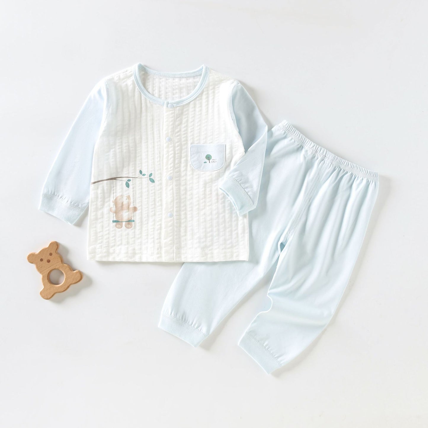 Baby underwear set, cotton summer baby split pajamas, children's loungewear, light and breathable, baby clothes