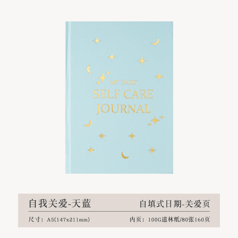 Thanksgiving diary, happiness self-care diary, English version, A5 notebook, cloth book, planer
