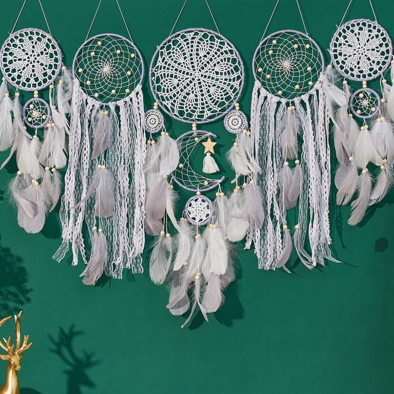 Cross-border dreamcatcher five-piece set European style factory direct sales home wall decoration dreamcatcher wall decoration pendant