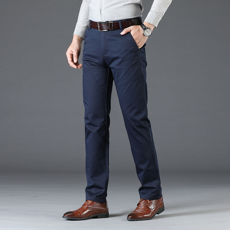 2025 Fall/Winter New Men's Slacks Business Men's Middle-Aged Dad Pants Loose Straight Men's Pants for Work