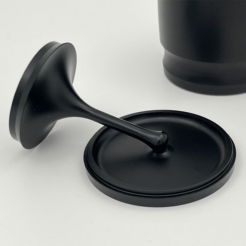 Coffee all-aluminum powder cup with lid is suitable for 58mm handle powder grinder anti-fly powder household coffee utensils