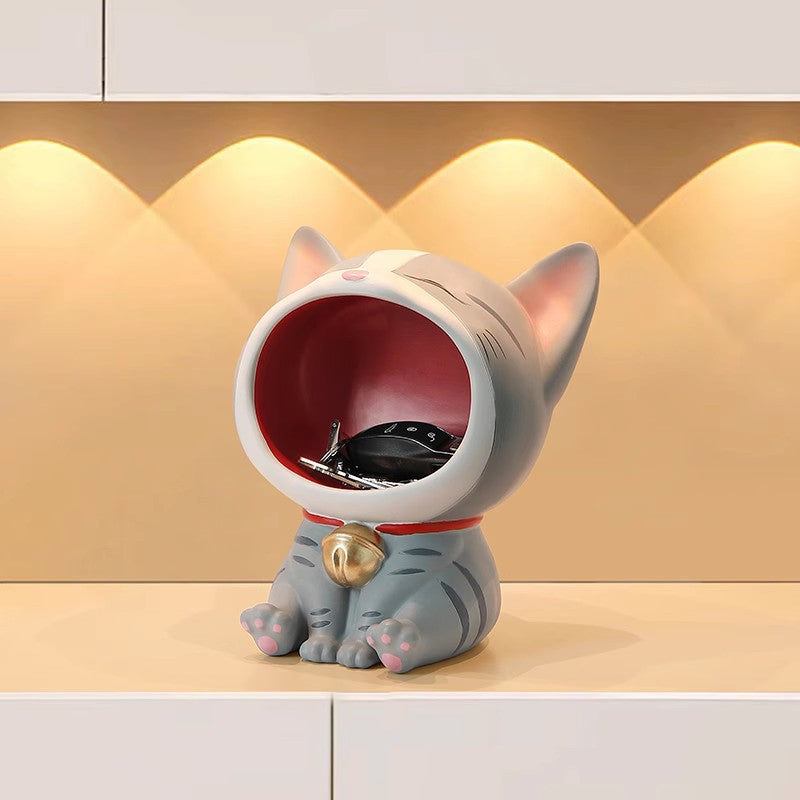 Lucky cat key storage ornaments entrance shelf home living room desktop decoration housewarming new home gifts