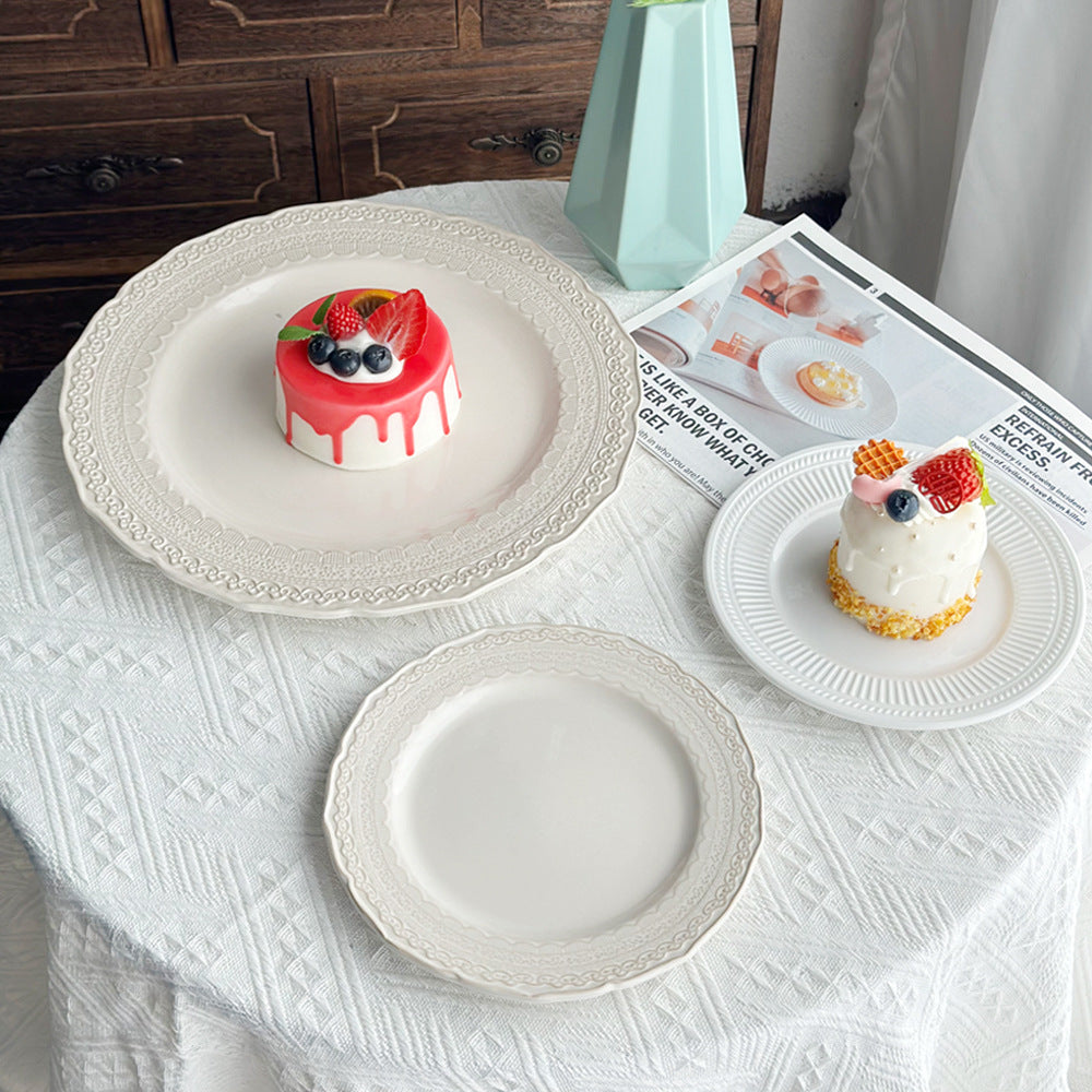 Ceramic steak plate, high-end Western plate, hotel personalized dish plate, pasta plate, cake plate, home steak plate
