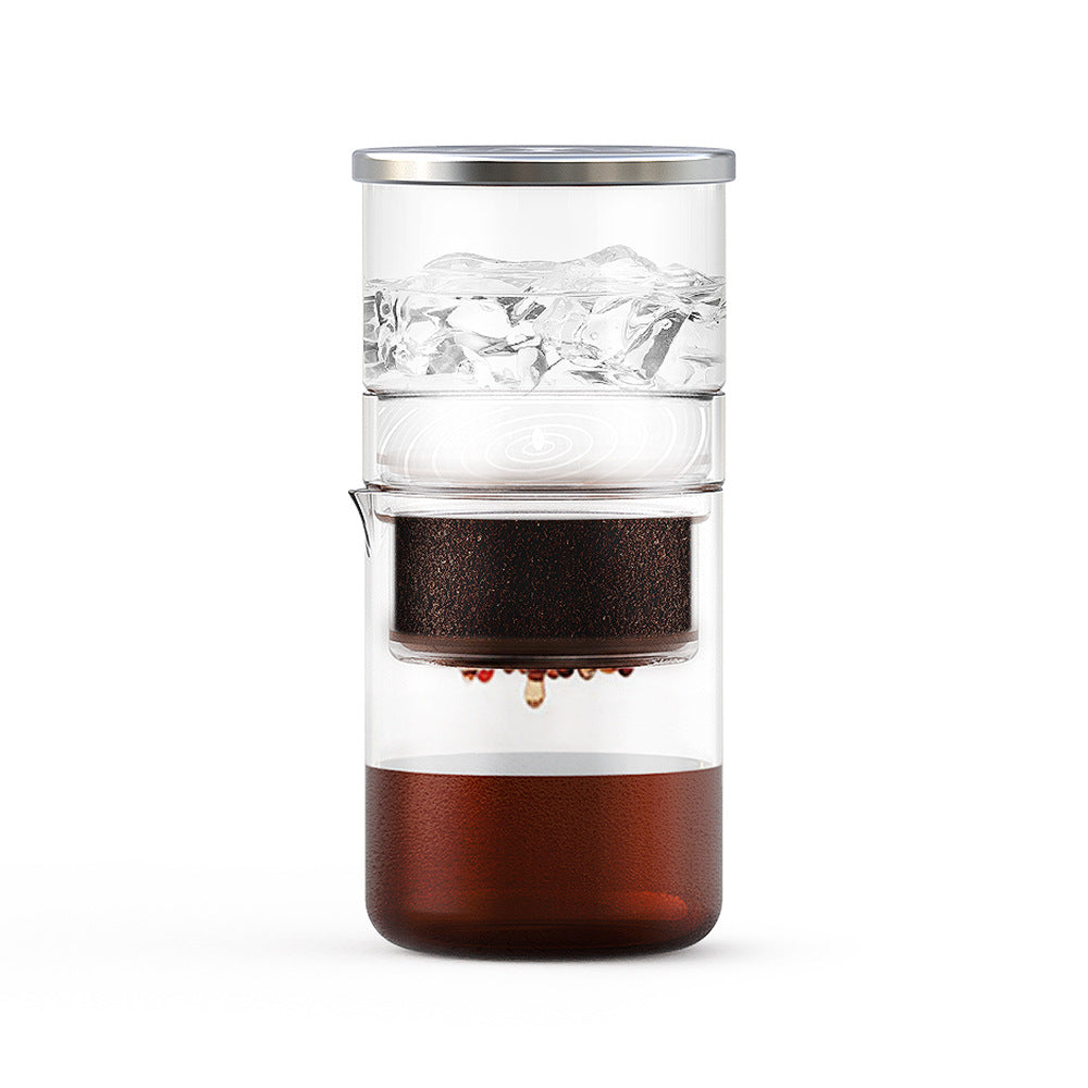 iCafilas Coffee Factory Gift Ice Drip Kettle Nordic Style Glass Drip Filter Cold Brew Coffee Maker Set