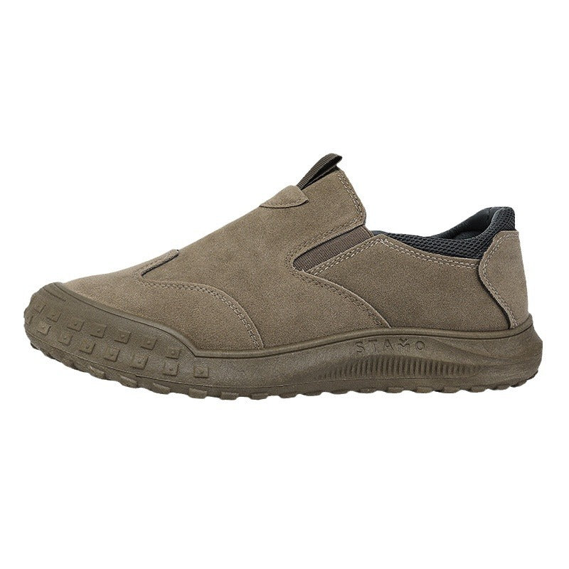 24 spring popular labor protection shoes men's shoes low-top waterproof leather boots men's outdoor anti-slip wear-resistant casual work shoes