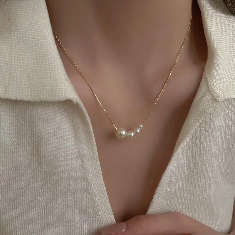 Star zircon tassel necklace female summer light luxury niche all-match net celebrity accessories Korean gentle temperament collarbone chain