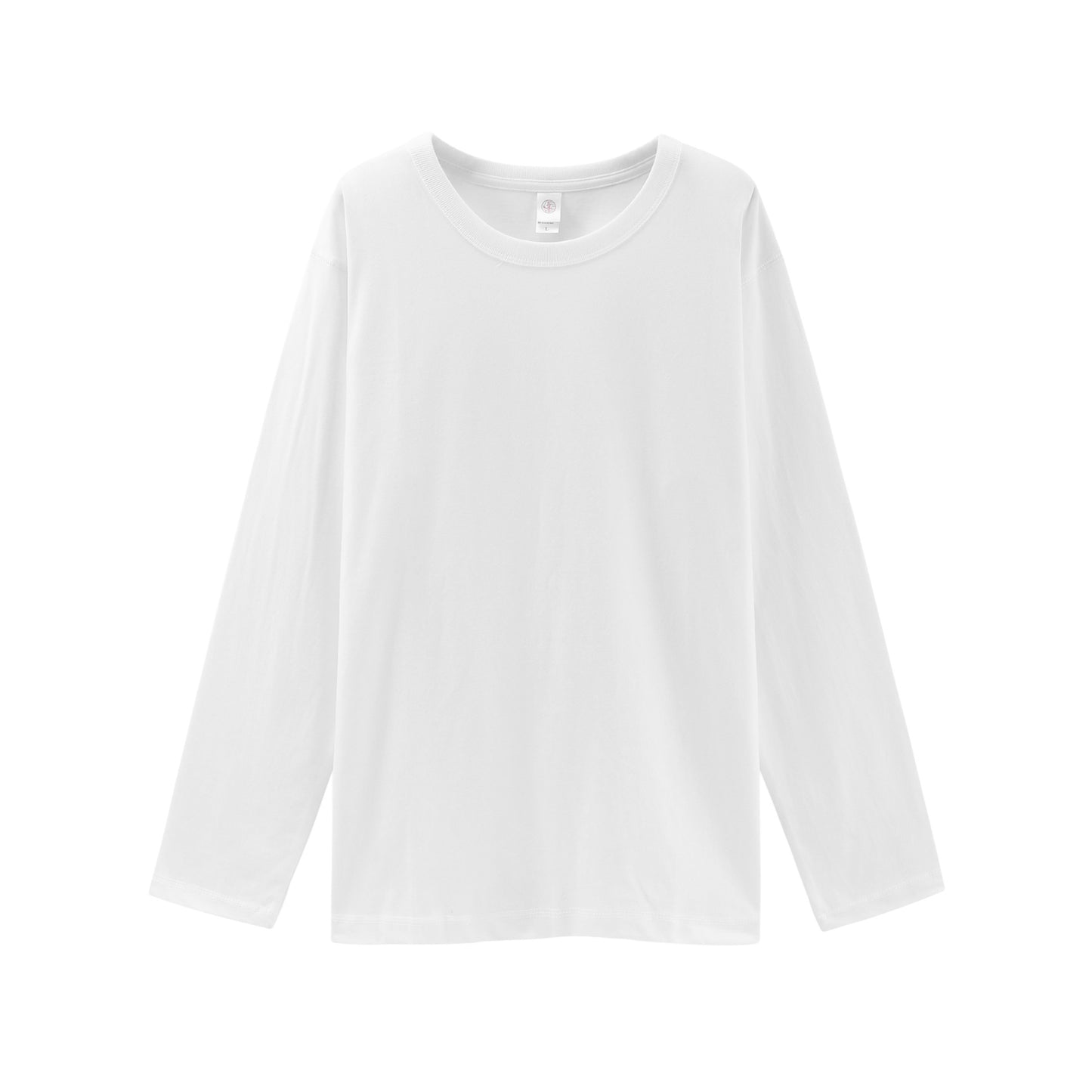 Three needles 300g heavy pure white long-sleeved T-shirt, men's pure cotton, simple and thick, impermeable, undershirt, spring and autumn