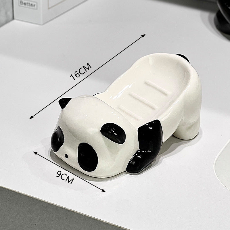 The new high-value light luxury ceramic soap tray is free of punching and draining holes, and the design of household goodies is bathroom soap storage