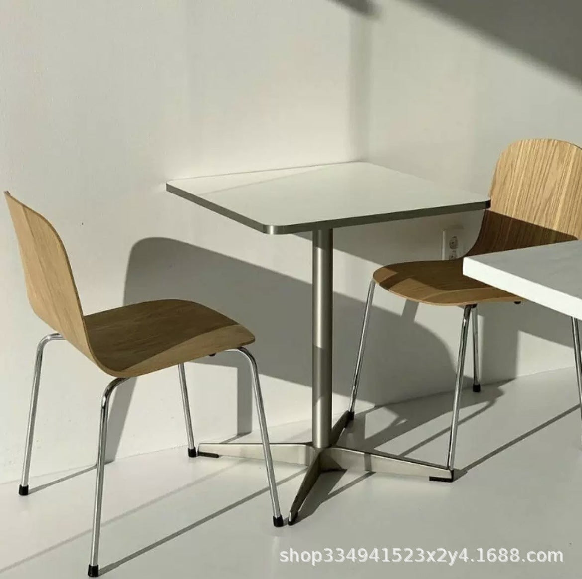 Silver-edged dining table