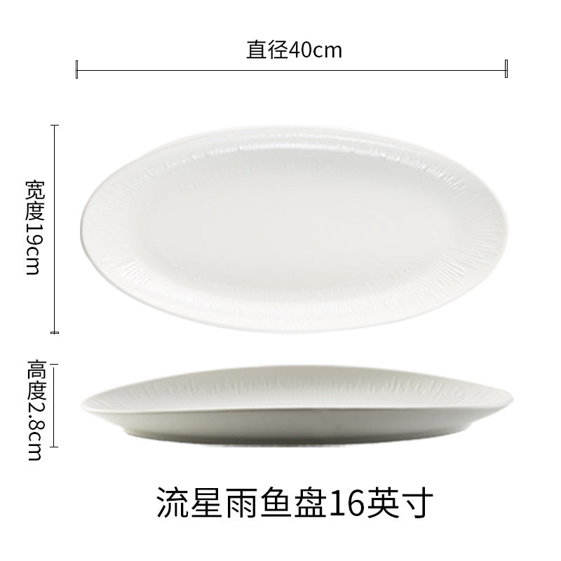 Pure white home steamed fish plate