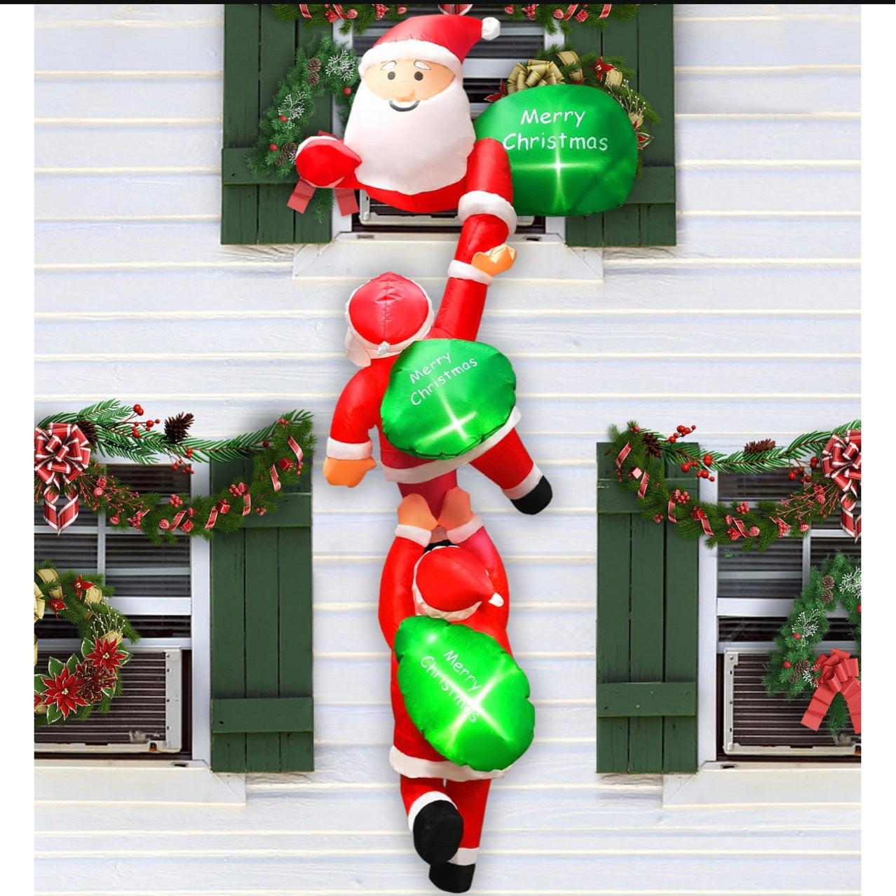 Cross-border exclusive for Christmas climbing Santa Claus inflatable air mold decoration party courtyard garden factory direct supply