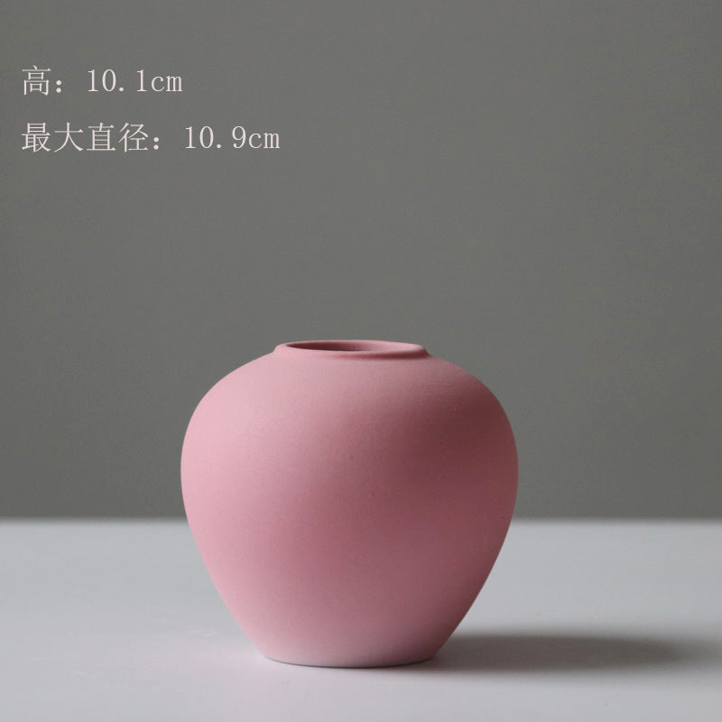 Jingdezhen ceramic small vase Nordic simple home hotel decoration ornament dried flower arrangement hydroponic flower pot white