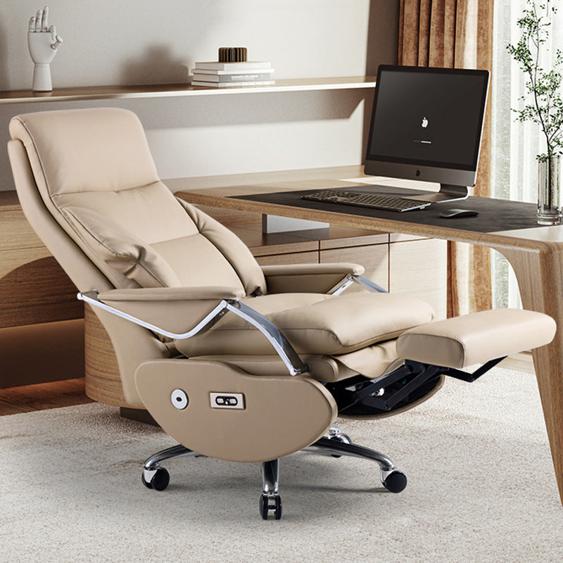 Electric executive chair, business office chair, ergonomic and comfortable, sedentary computer chair, leather reclining executive chair