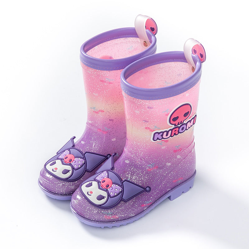 Sanrio Four Seasons Children's Rain Boots Culomie Hello Kitty Rain Boots Men's and Women's Non-slip Kindergarten Elementary School Student Tide Wholesale