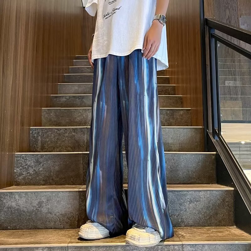 Pants men's spring thin trend straight wide-leg pants American loose athleisure long pants
