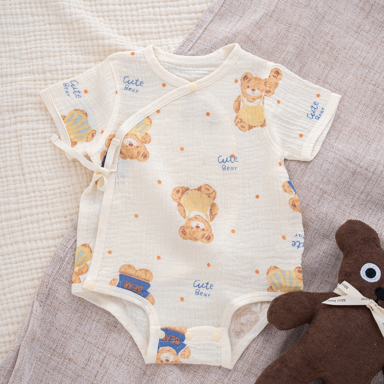Newborn babies summer ultra-thin A cotton gauze wrap fart clothes boys and girls 0-3 months 52 yards 80