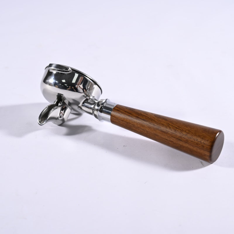 Stainless Steel Amphora 58mm Handle Double Spout Split E61 Universal Solid Wood Espresso Machine Handle