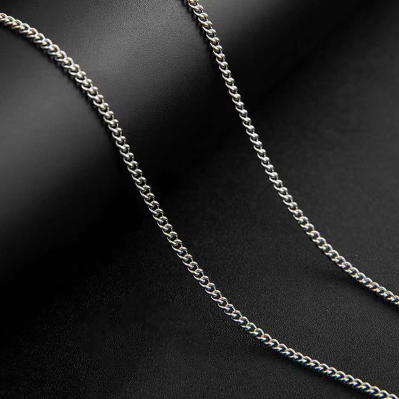 Men's stainless steel jewelry 3mm titanium steel side single chain pendant with chain versatile DIY titanium steel jewelry accessories