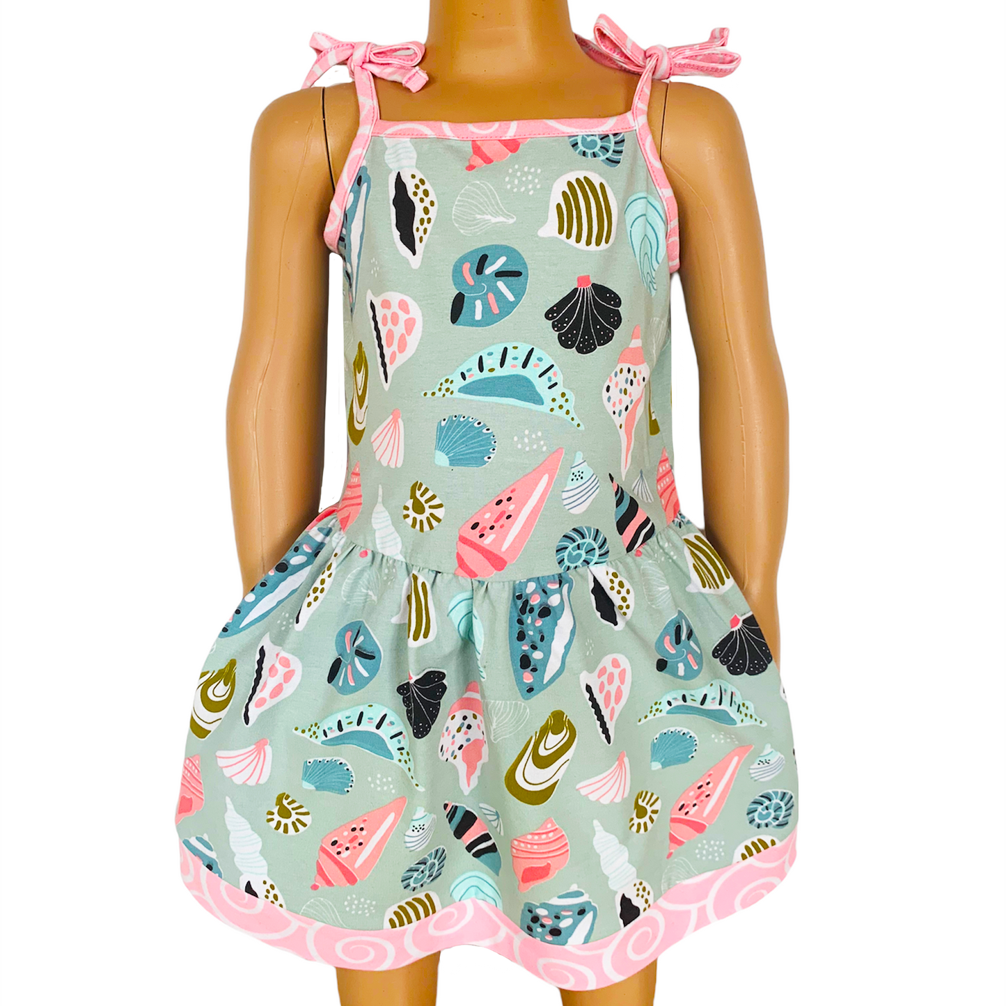AnnLoren Little & Big Girls Seashells Spaghetti Straps Cotton Knit