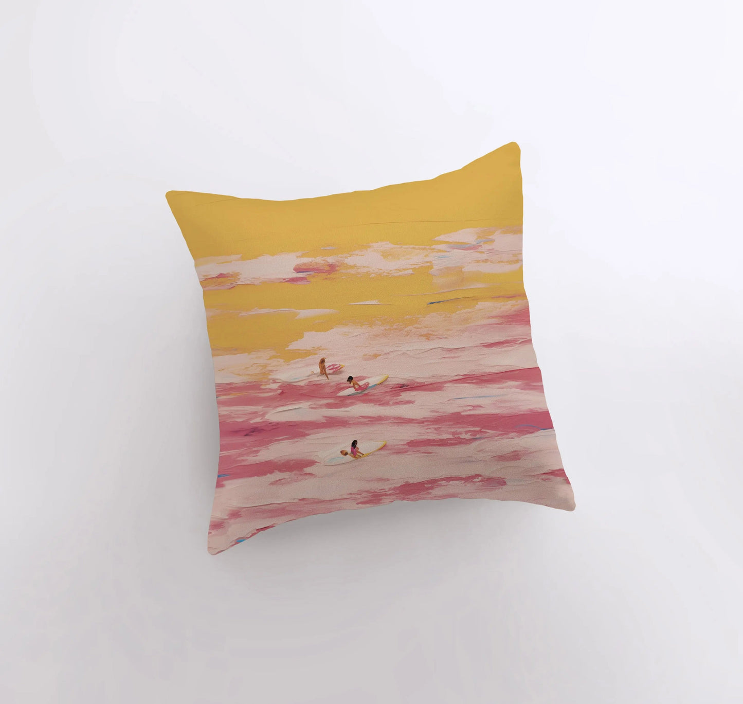 Sunset Surf | Abstract | Gouache Painting | Coastline Ocean | Throw