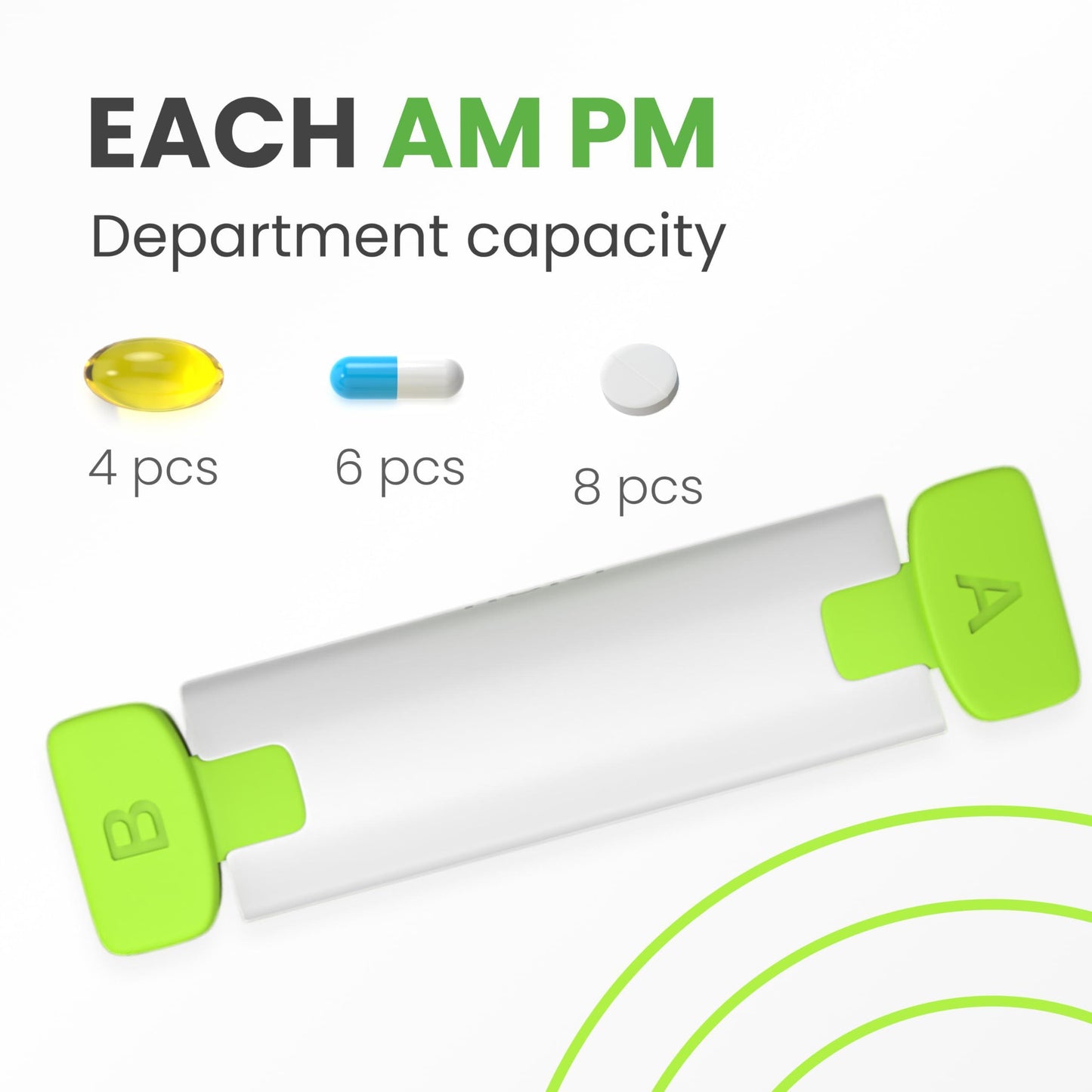 Weekly Pill Organizer 2 Times a Day Pill Box 7 Day Am Pm Travel
