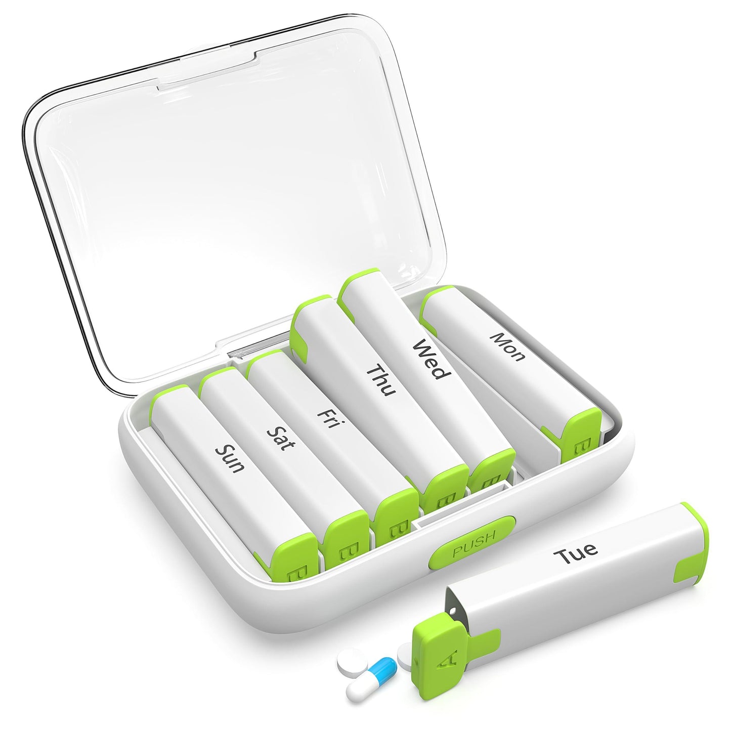 Weekly Pill Organizer 2 Times a Day Pill Box 7 Day Am Pm Travel