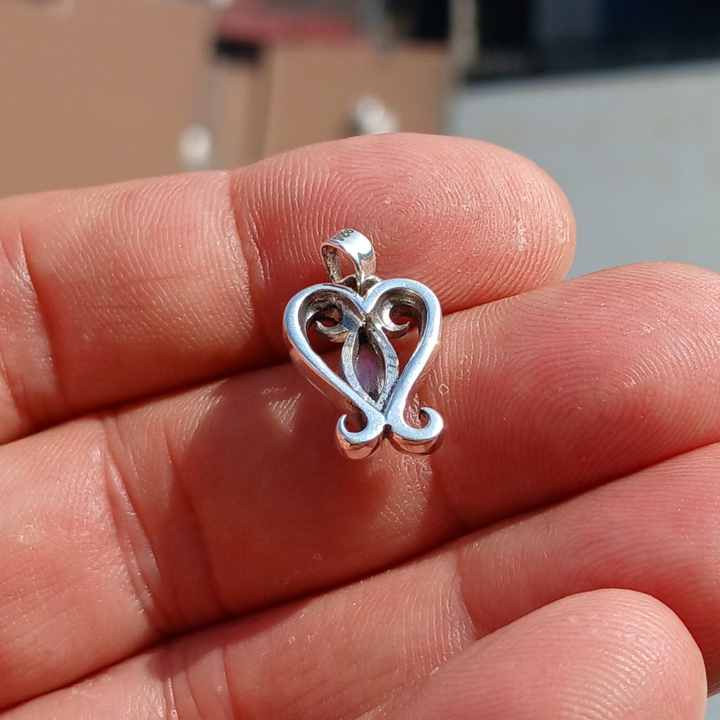 Moonstone Pendant, 925 Sterling Silver Pendant, Heart Pendant,